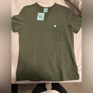 Dark Olive Scrub top